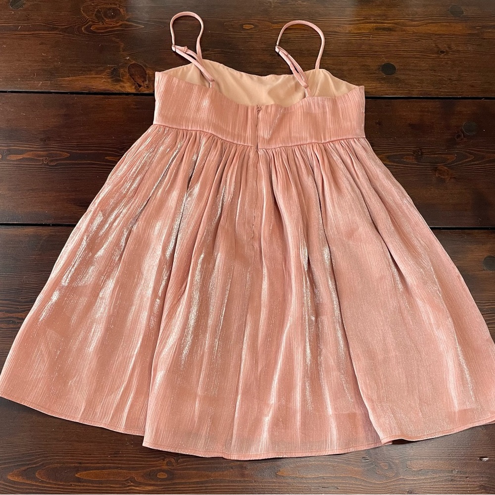 Lovers + Friends Formal Cocktail Mini Dress Dusty Rose W/ Shimmer XS Stunning! - Picture 13 of 13